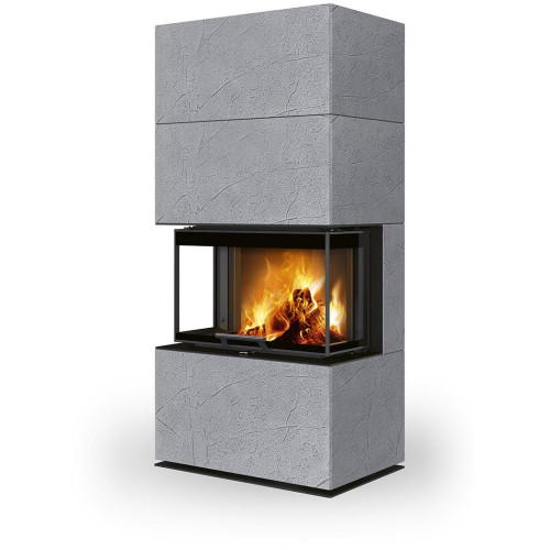 CARA C thermaline - dizajnový akumulačný krb s výsuvnými dvierkami, Dele