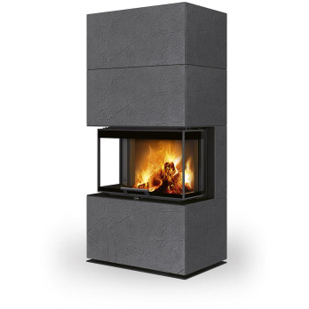 CARA C thermaline - dizajnový akumulačný krb s výsuvnými dvierkami, Dele