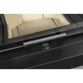 CARA CS 02 kameň - dizajnový akumulačný krb s výsuvnými dvierkami