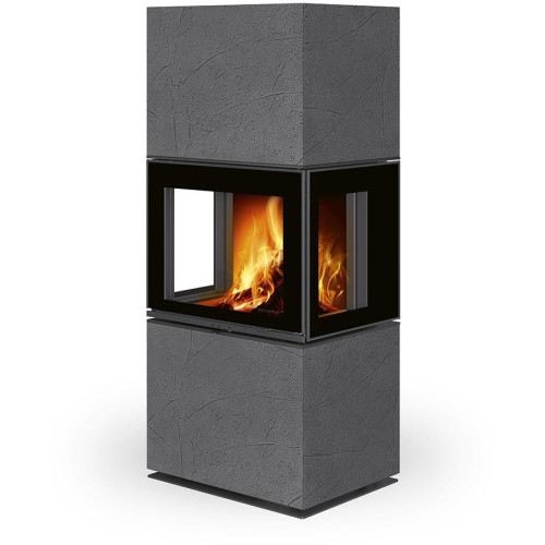 LERA CG thermaline - dizajnový krb, Thermaline grey 61 - Delené sklo