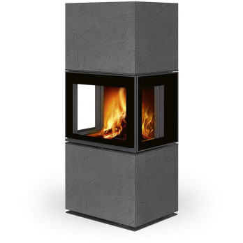 LERA CG thermaline - dizajnový krb, Thermaline grey 61 - Delené sklo