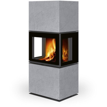 LERA CG thermaline - dizajnový krb, Thermaline grey 62 - Delené sklo