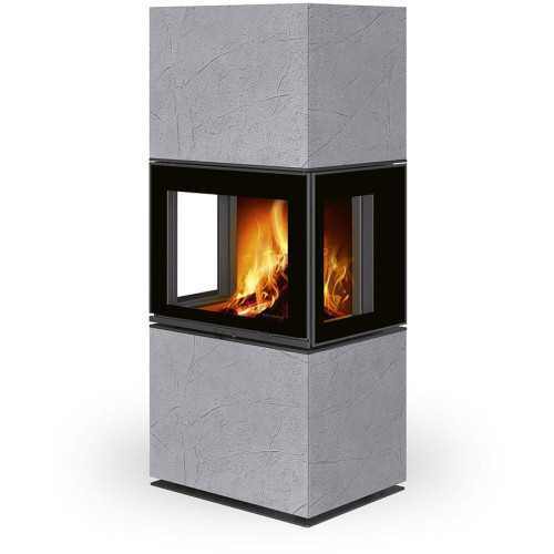 LERA CG thermaline - dizajnový krb, Thermaline grey 62 - Delené sklo
