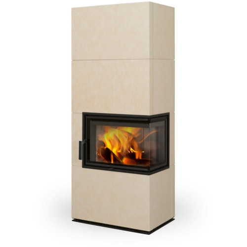 SOLID R keramika - kachľový rohový akumulačný krb